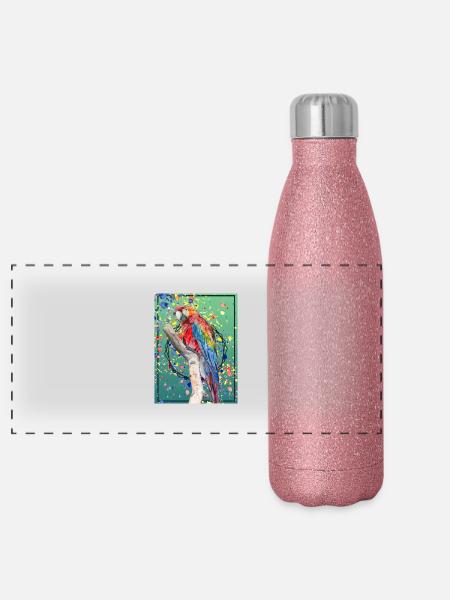 Ara - Panorama Glitzer Isolierflasche 500 ml - Pink Glitzer - Vorne