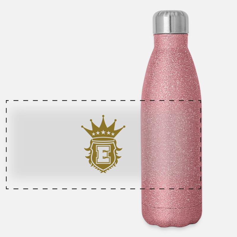E Crest Thermos in acciaio inossidabile glitterato