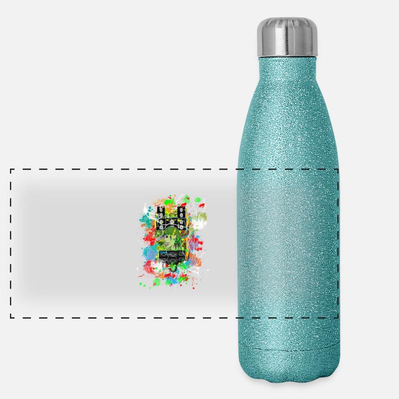 SOUND AND COLORS Gourde isotherme panoramique pailletée 500 ml