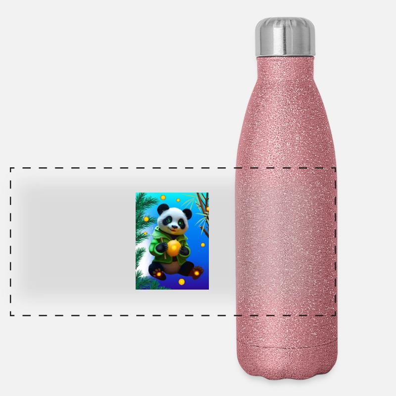 Cyber Lemon Bamboo Panda Panoramic Glitter Thermal Bottle 500 ml