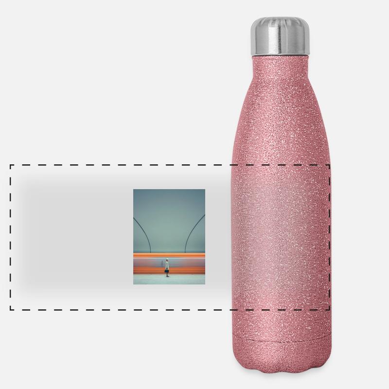 Platform as Orange Panoramic Glitter Thermal Bottle 500 ml