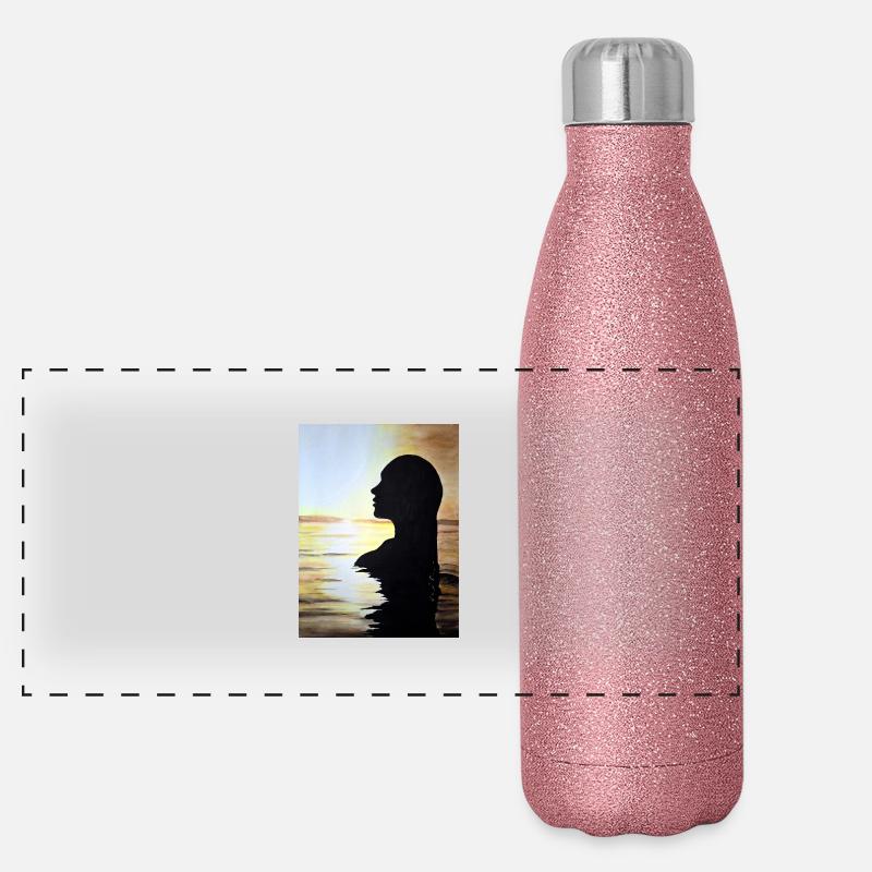 Begegnung Panorama Glitzer Isolierflasche 500 ml