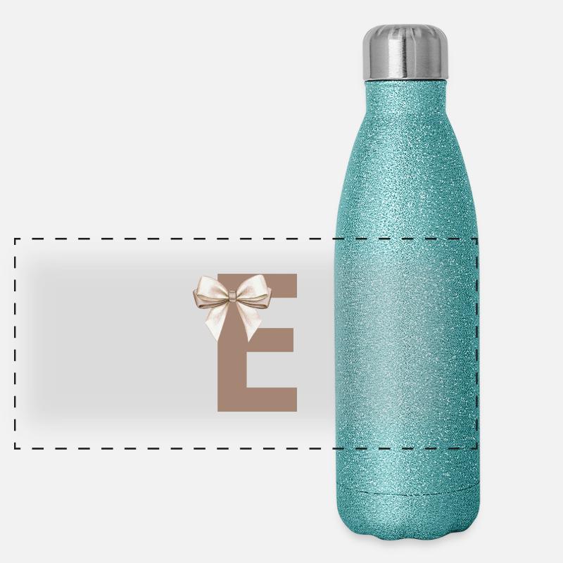 Letter E Knot Panoramic Glitter Thermal Bottle 500 ml