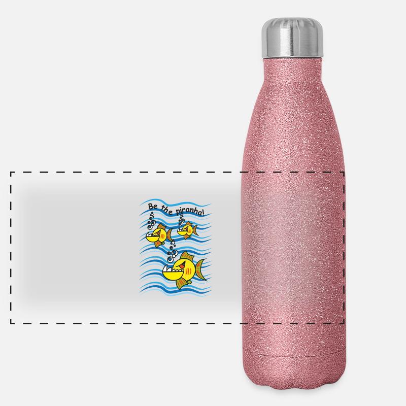 Be the Piranha Panorama Glitzer Isolierflasche 500 ml