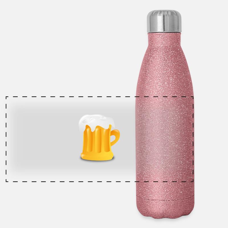 beer - Panorama Glitzer Isolierflasche 500 ml - Pink Glitzer