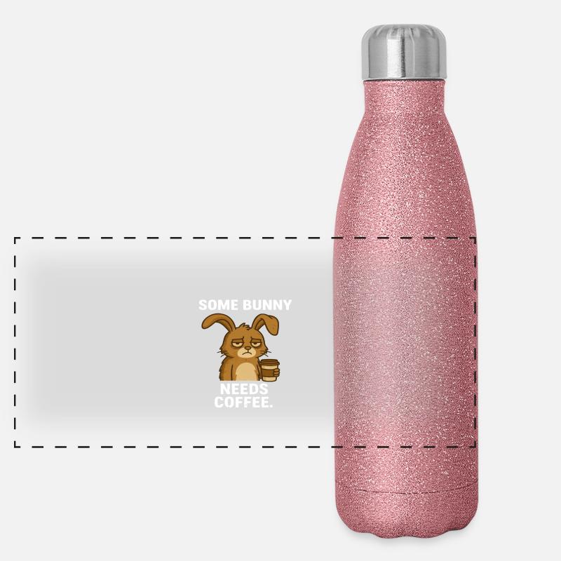 Lapin de café Gourde isotherme panoramique pailletée 500 ml