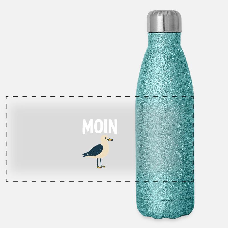 Moin Möwe Panorama Glitzer Isolierflasche 500 ml