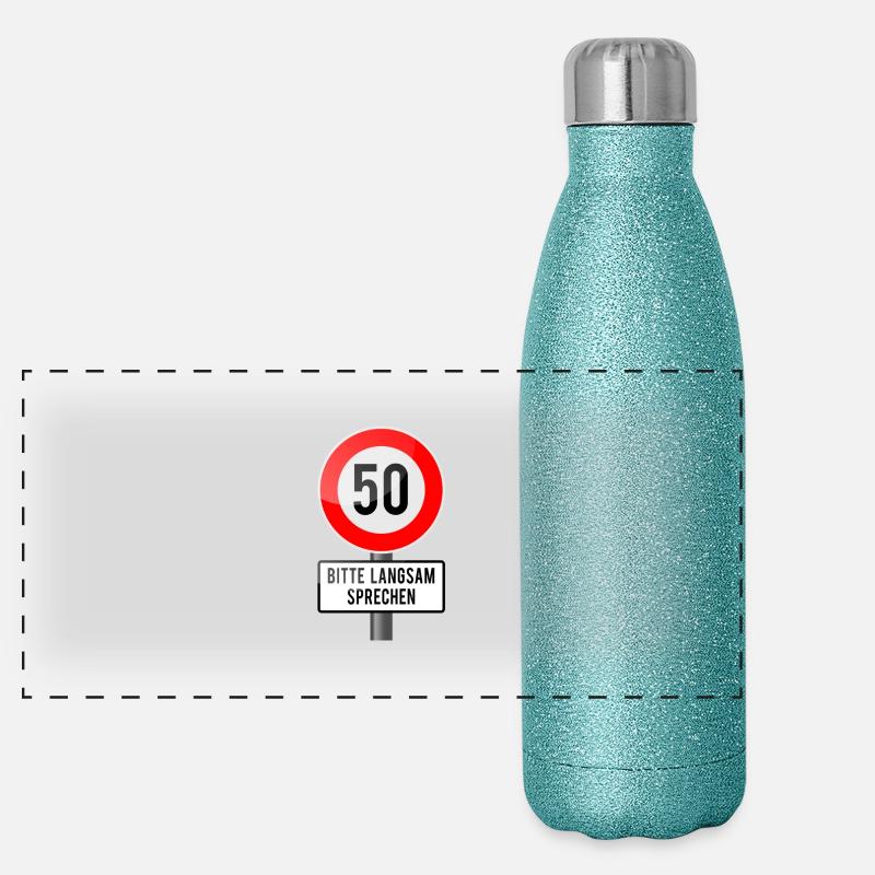 50 années bouclier lentement Gourde isotherme panoramique pailletée 500 ml
