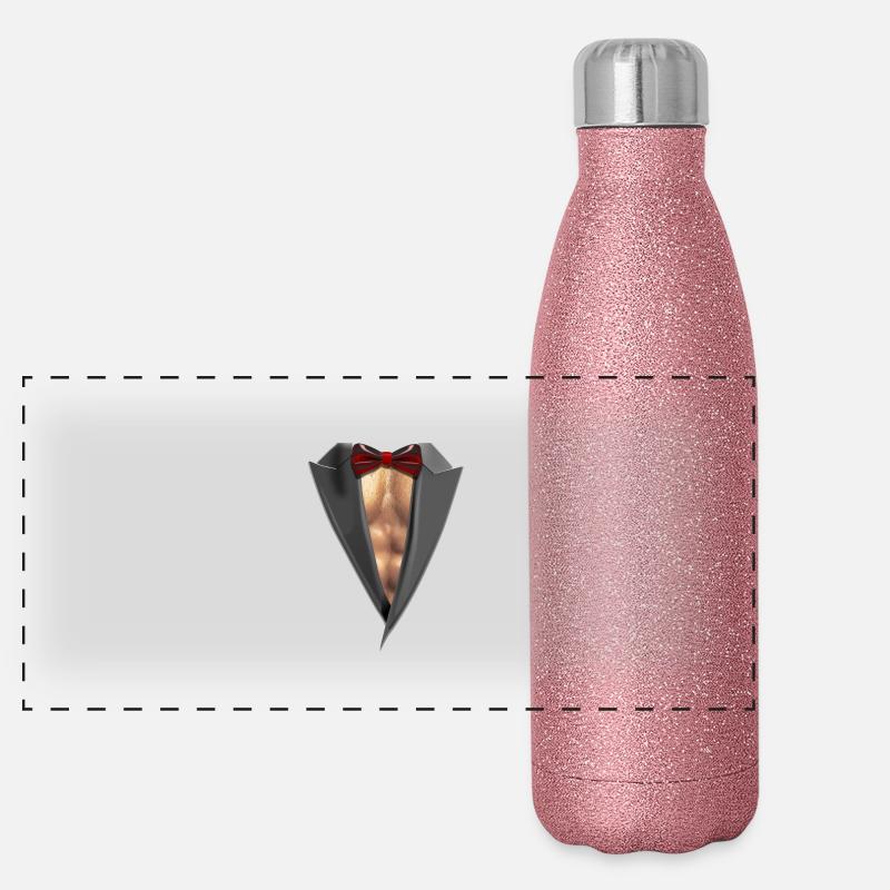 Tuxedo Brust Panorama Glitzer Isolierflasche 500 ml