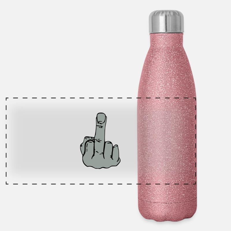 Doigt d'honneur Gourde isotherme panoramique pailletée 500 ml