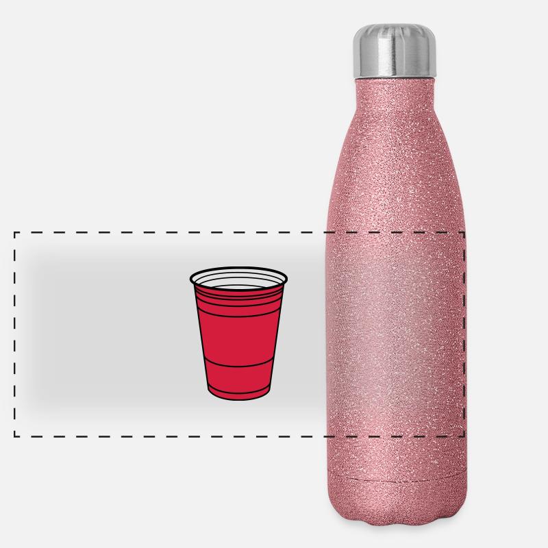 Red Cup Panoramische glitter thermosfles 500 ml