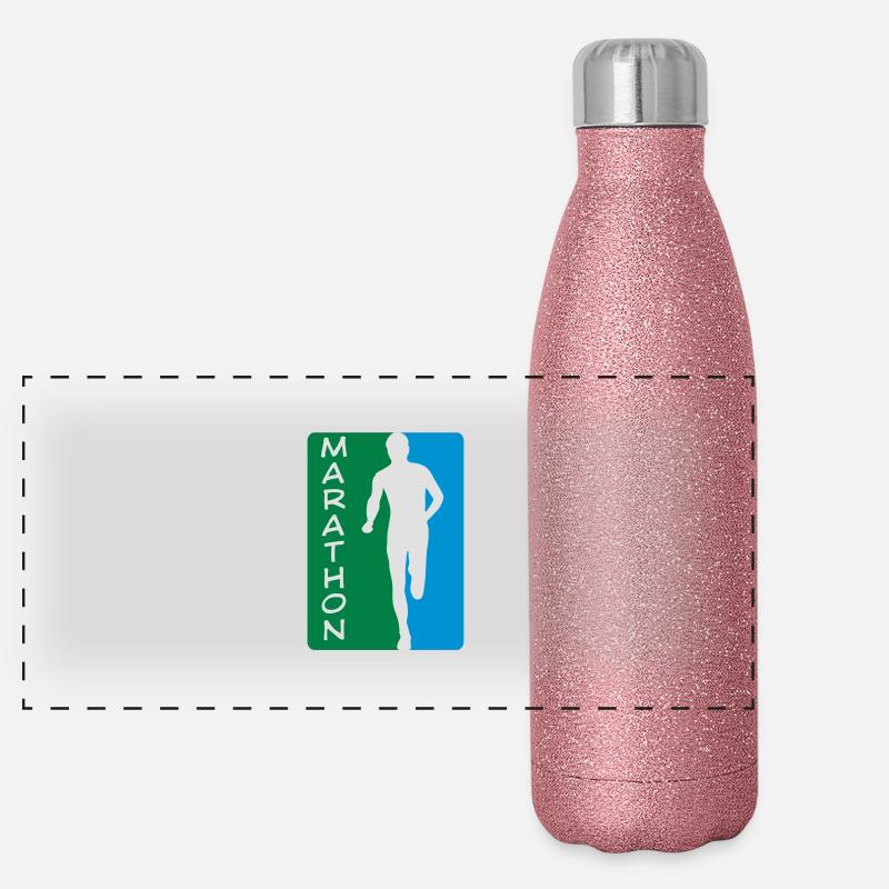 Marathon Panorama Glitzer Isolierflasche 500 ml