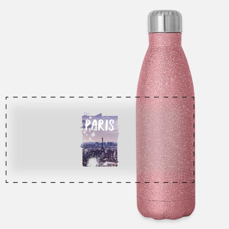 Paris Gourde isotherme panoramique pailletée 500 ml