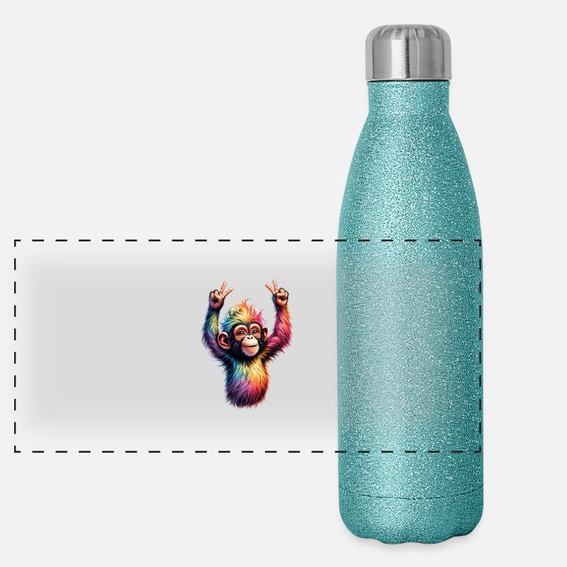 I ♥️ Rainbowcore | Journée de la rue Christopher Gourde isotherme panoramique pailletée 500 ml