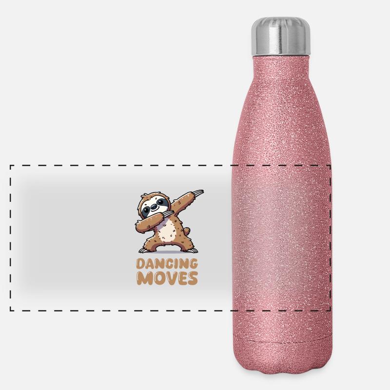 faultier dabbing Panorama Glitzer Isolierflasche 500 ml