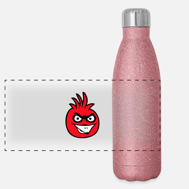Perroquet oiseau Regards méchant Dangereux Agressif Rage Gourde isotherme panoramique pailletée 500 ml