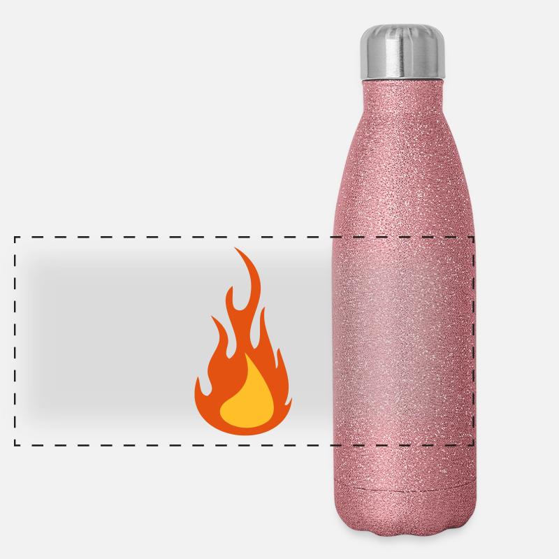 Feu / Flamme Gourde isotherme panoramique pailletée 500 ml
