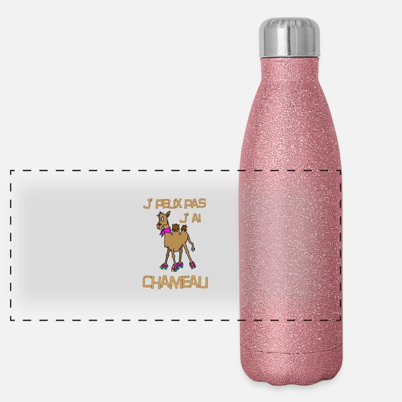 j'peux pas j'ai chameaux Gourde isotherme panoramique pailletée 500 ml