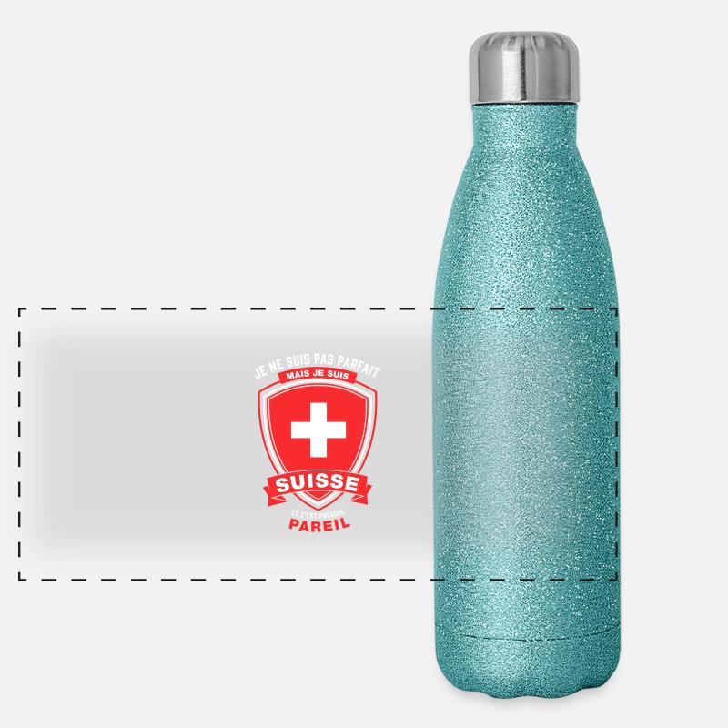 SUISSE et presque parfait Gourde isotherme panoramique pailletée 500 ml