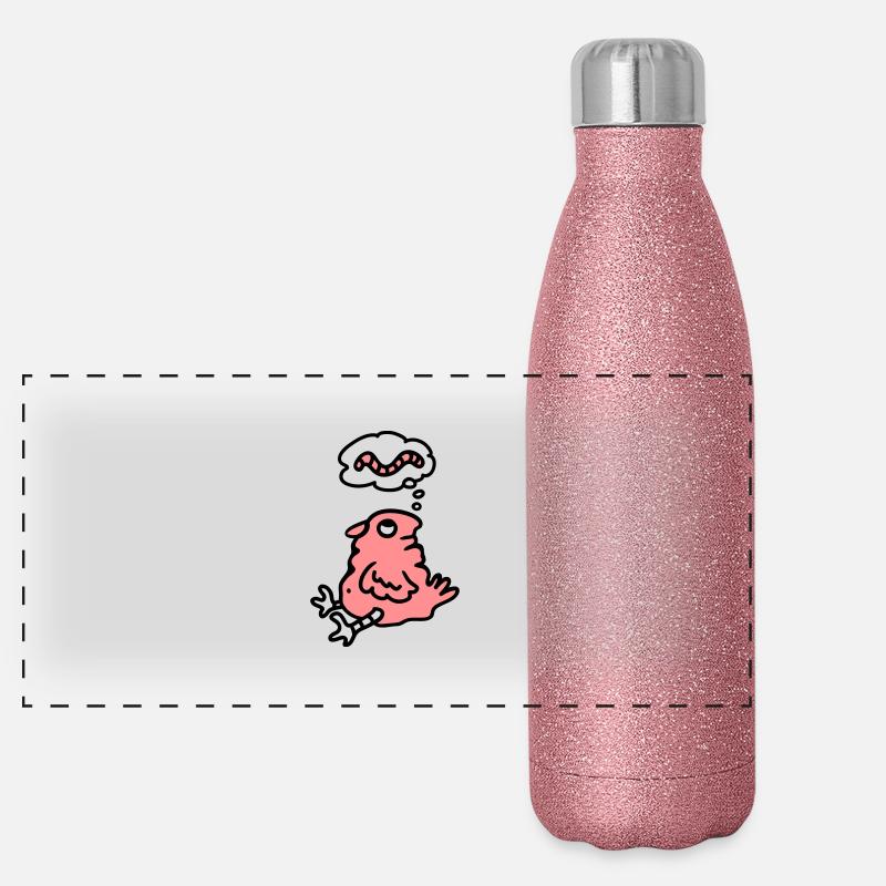 Oiseau faim Gourde isotherme panoramique pailletée 500 ml