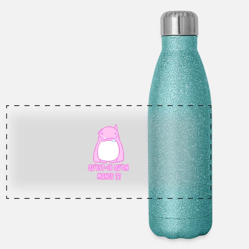 manger ! Gourde isotherme panoramique pailletée 500 ml