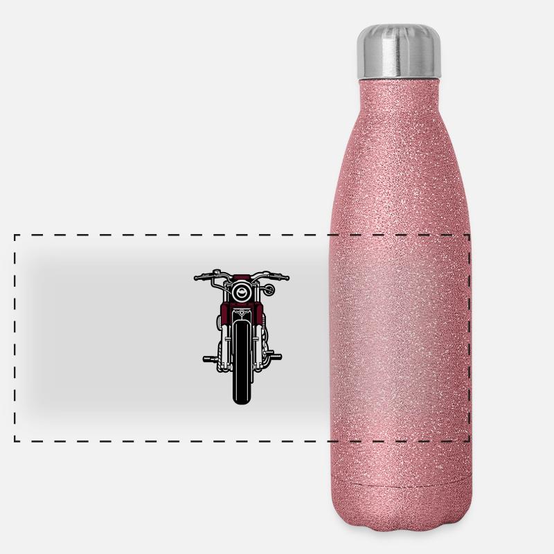 Motorrad Panorama Glitzer Isolierflasche 500 ml