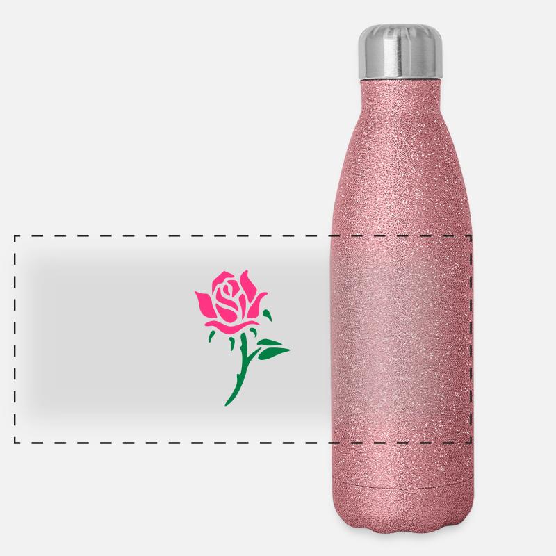 rose Panoramic Glitter Thermal Bottle 500 ml