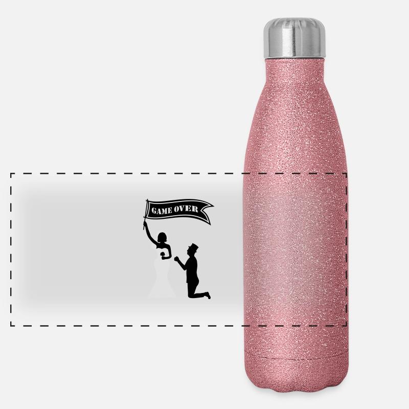 Jeu JGA drapeau mariée marié Jafta Edison Gourde isotherme panoramique pailletée 500 ml