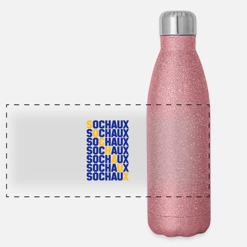 Sochaux grid Panoramic Glitter Thermal Bottle 500 ml