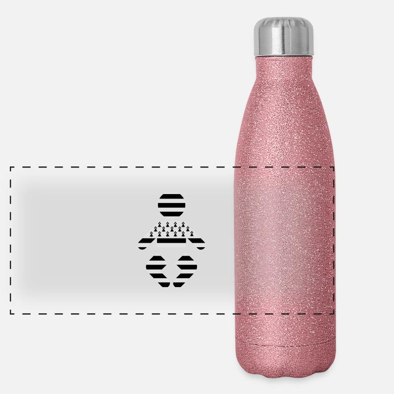 BB Bretagne Breizh bzh Gourde isotherme panoramique pailletée 500 ml