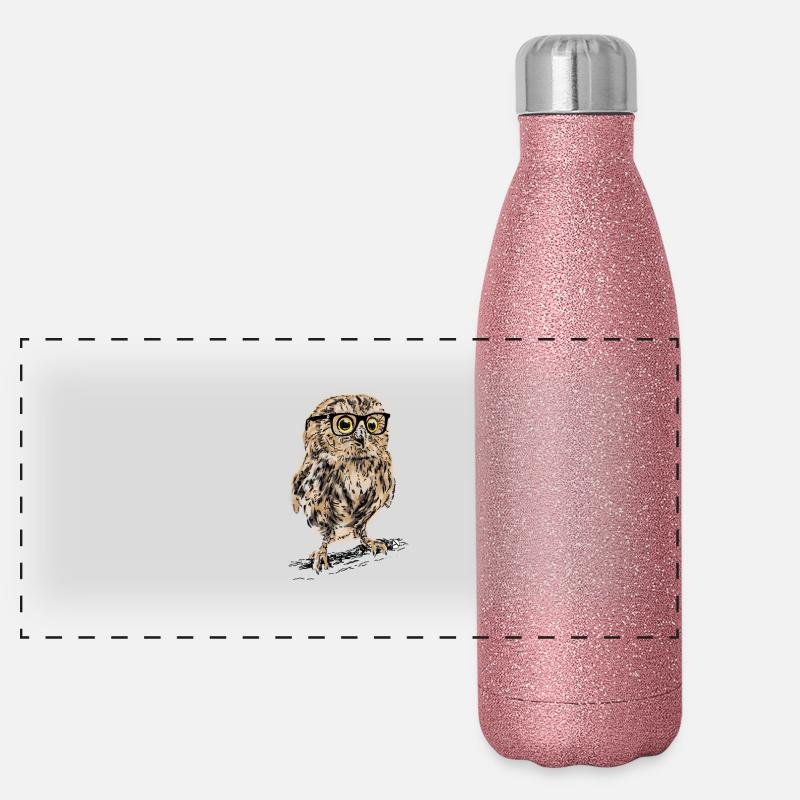 AD Owl Panorama Glitzer Isolierflasche 500 ml