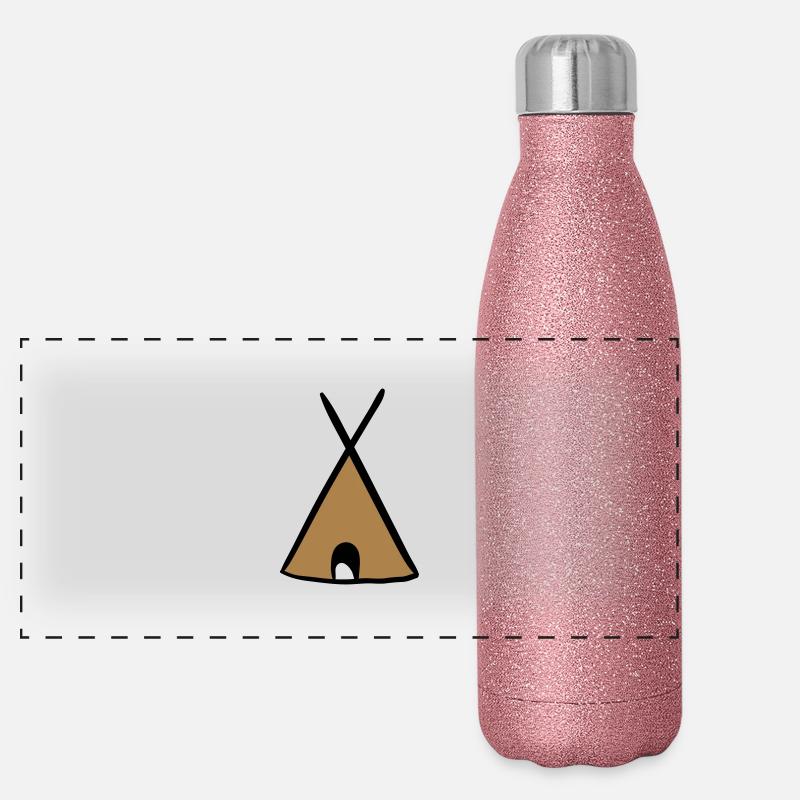 Tipi indien Gourde isotherme panoramique pailletée 500 ml