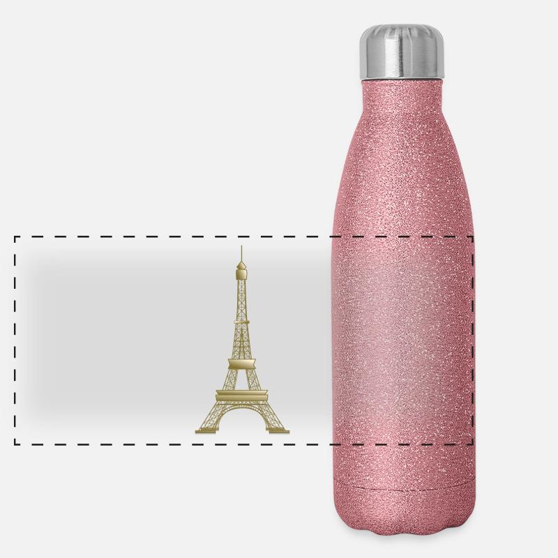 tour Eiffel Gourde isotherme panoramique pailletée 500 ml