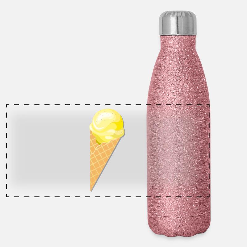 Kugel Vanille Eis Geschenk Idee Panorama Glitzer Isolierflasche 500 ml