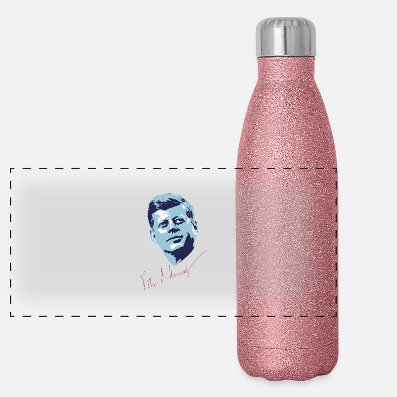 JFK - Panorama Glitzer Isolierflasche 500 ml - Pink Glitzer