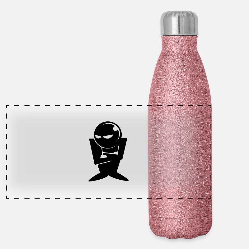 Grumpy - Panoramic Glitter Thermal Bottle 500 ml - pink glitter