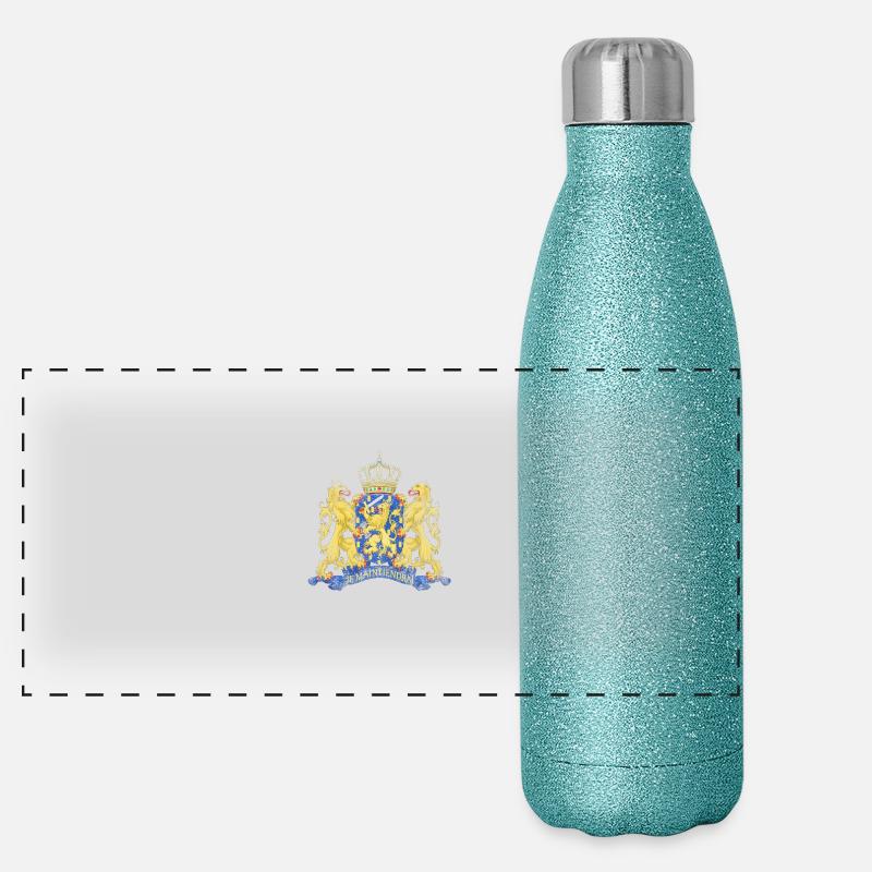 Dutch Wappen Symbol Niederlande Panorama Glitzer Isolierflasche 500 ml