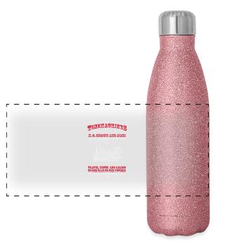 Time Machines (light) - Panoramic Glitter Thermal Bottle 500 ml - pink glitter - Front