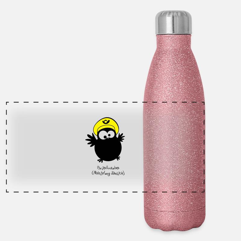 EULE // Brieftaube (Abbildung ähnlich) Panorama Glitzer Isolierflasche 500 ml