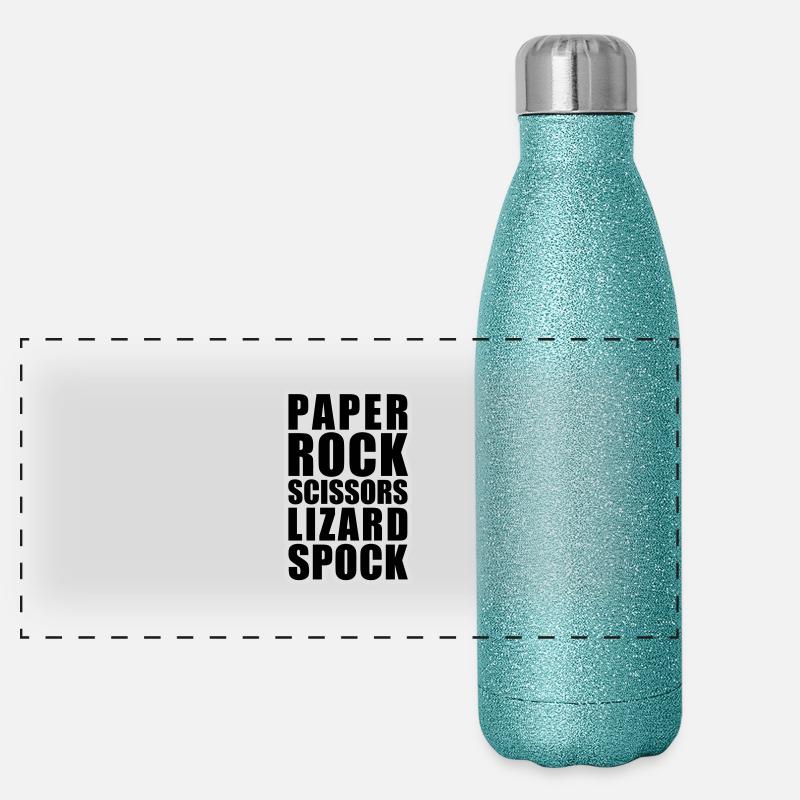 paper rock scissors Gourde isotherme panoramique pailletée 500 ml