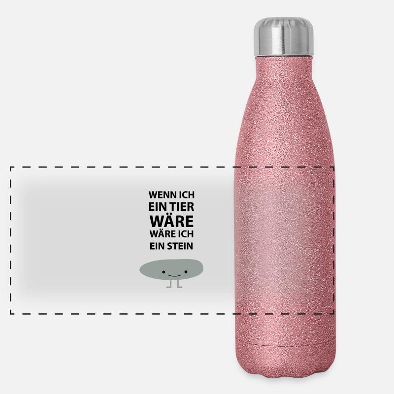 Sei ein Stein! Panorama Glitzer Isolierflasche 500 ml