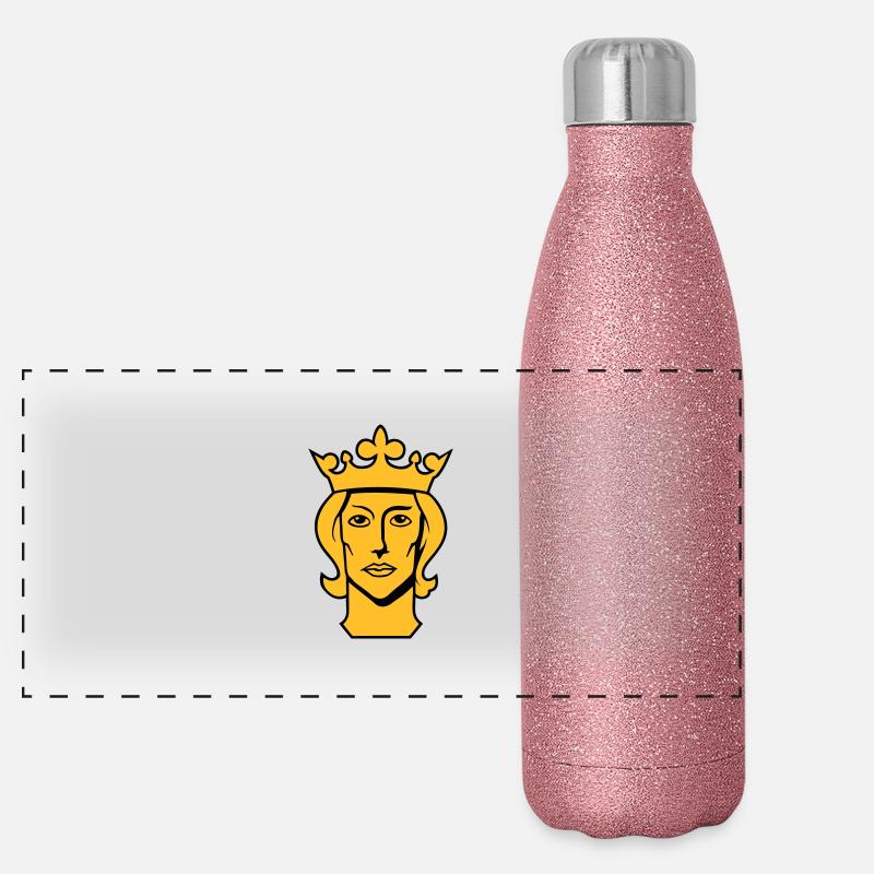 stockholm kopf des schwedischen königs erik 9 schw Panorama Glitzer Isolierflasche 500 ml