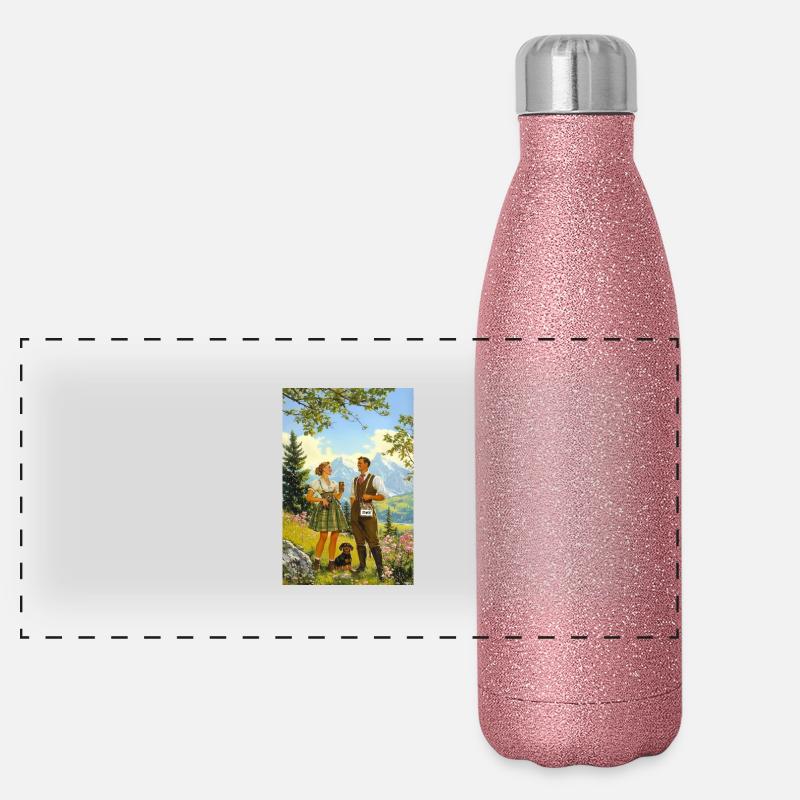 Gipfeltrinker 2.0 Panorama Glitzer Isolierflasche 500 ml