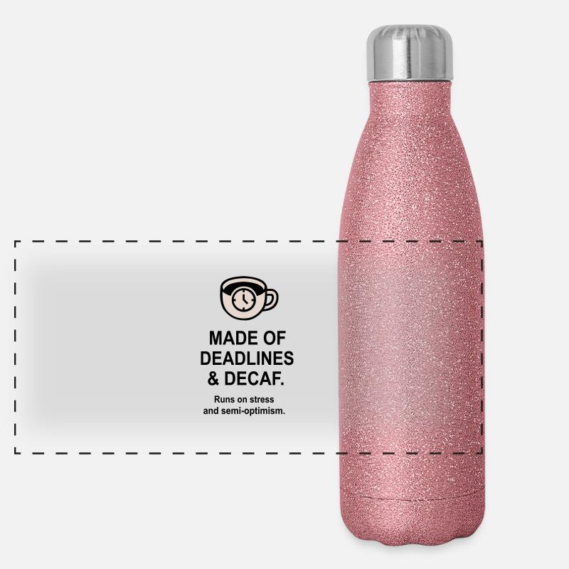 Fristen und Entkoffeinierung Panorama Glitzer Isolierflasche 500 ml