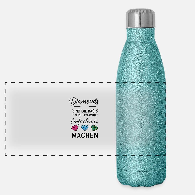 Les diamants sont la base de ma pyramide Gourde isotherme panoramique pailletée 500 ml