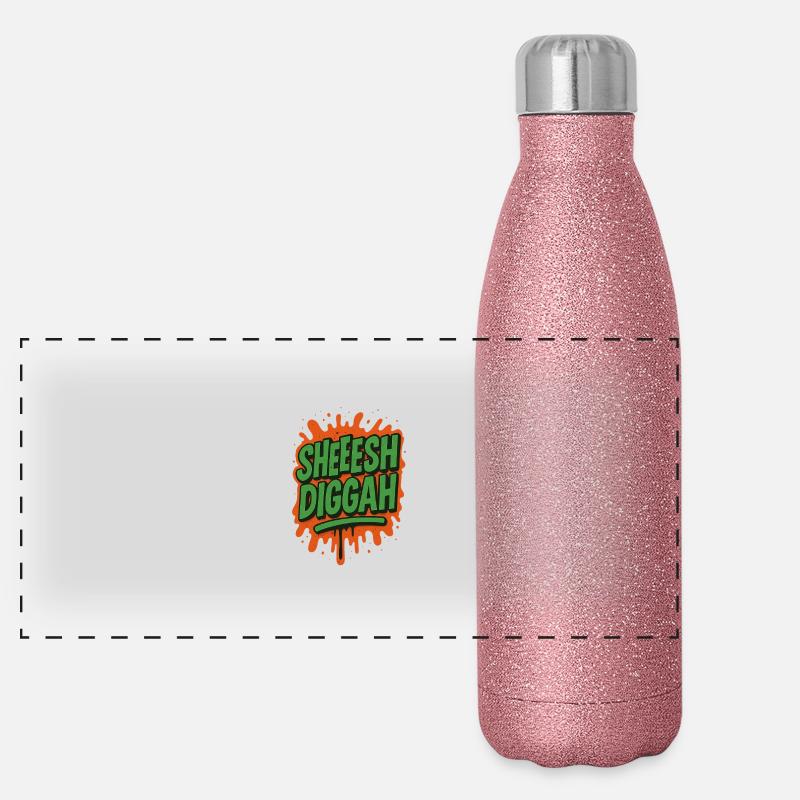 Digga Jeunesse Langue Graffiti Gourde isotherme panoramique pailletée 500 ml