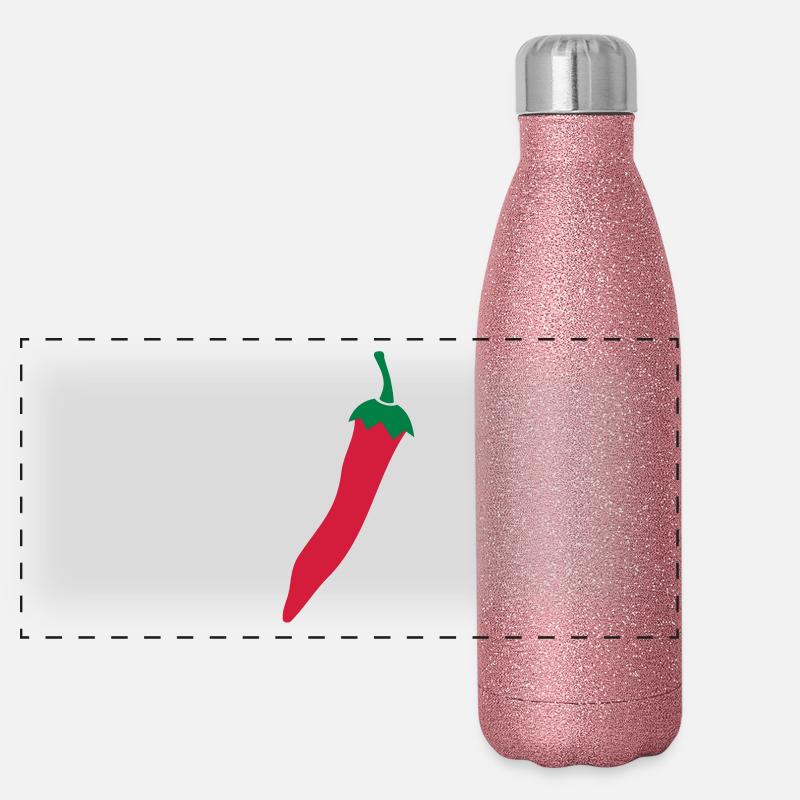 Chili au piment Gourde isotherme panoramique pailletée 500 ml