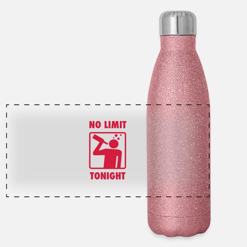 no limit (or almost) - Panoramic Glitter Thermal Bottle 500 ml - pink glitter