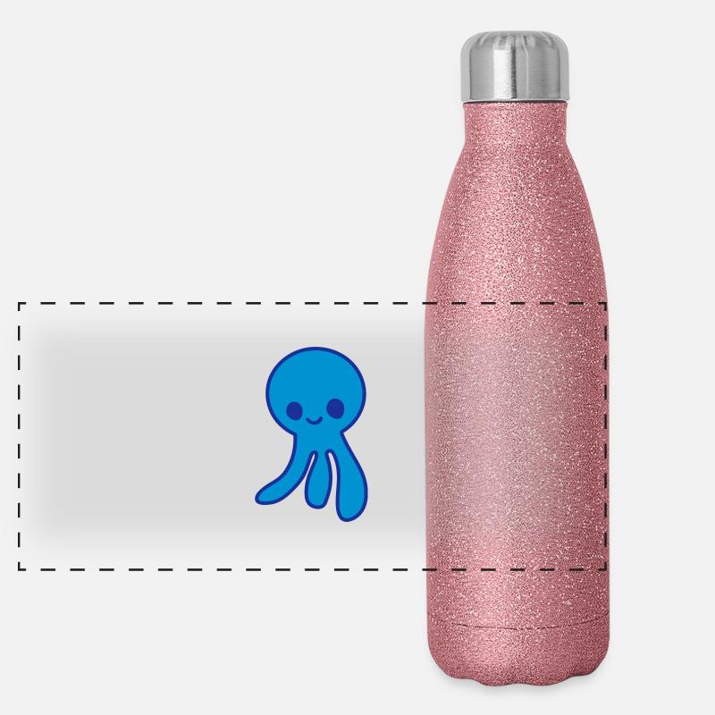 Tintenfisch Panorama Glitzer Isolierflasche 500 ml