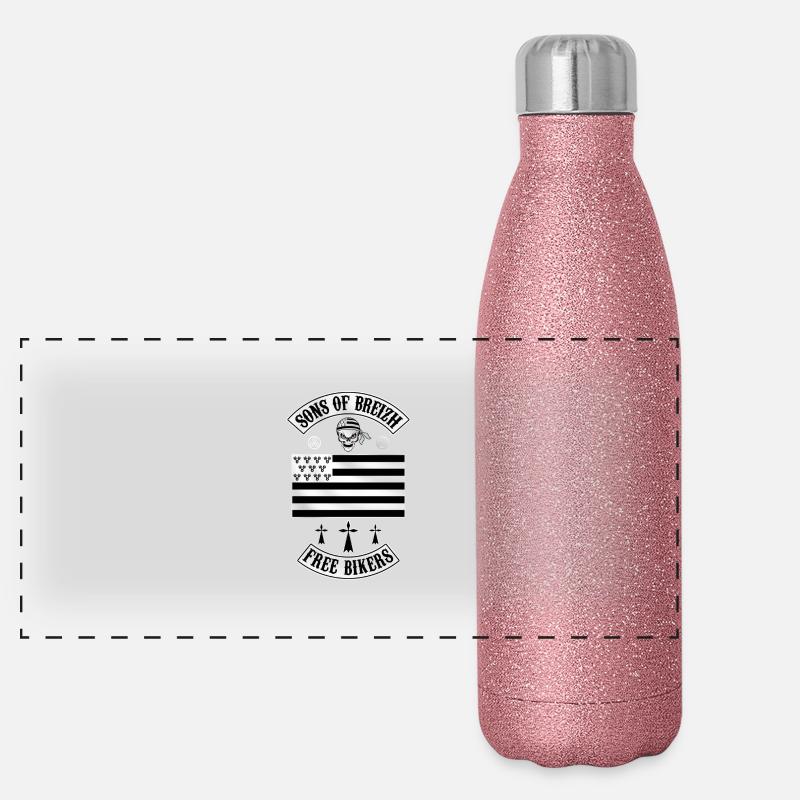 breizh bikers Gourde isotherme panoramique pailletée 500 ml